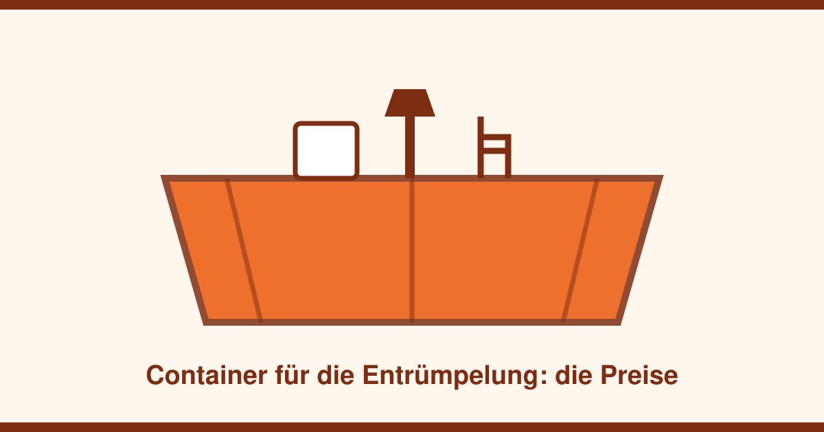 Container für die Entrümpelung: Größen und Preise 2026 — und wann die Firma günstiger ist