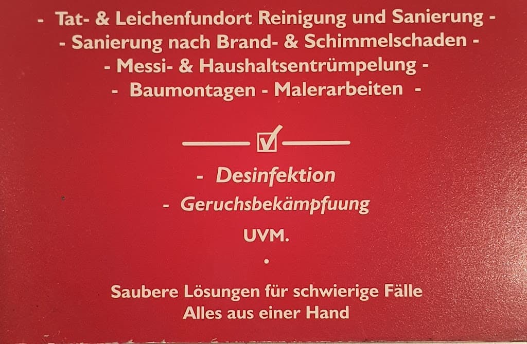 Tatort- und Spezialreinigung, Crimeclean-Rostock